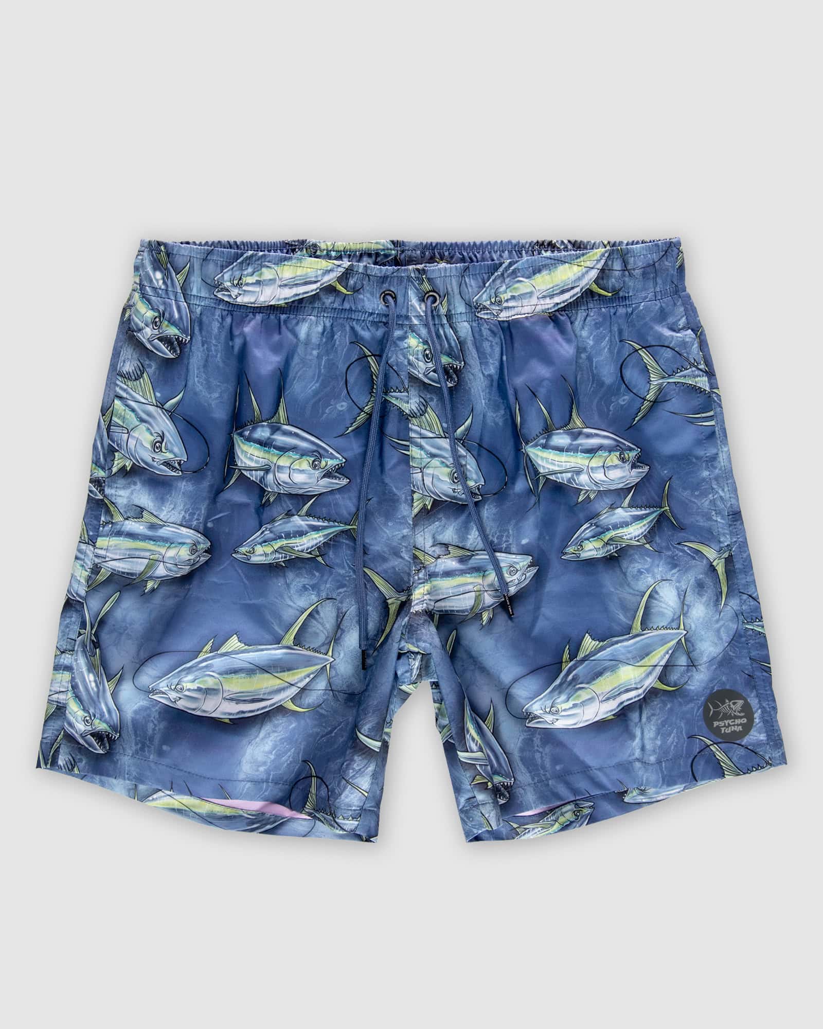 ■MARNI■ No Bacon in Visekos Fish Print Shorts Powder Blue Marni X No Vacancy Inn Printed Shorts - Cfb39 Powder Blu