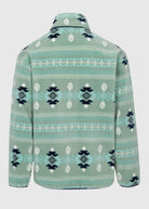 Close-up of the adjustable cuffs and hem on Psycho Tuna’s Arctic Polar Fleece Jacket in Iceberg Green back