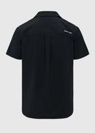 Back view of the Men’s Cruiser Coconut Woven Shirt in Moonless Night color, highlighting the comfortable fit and durable design