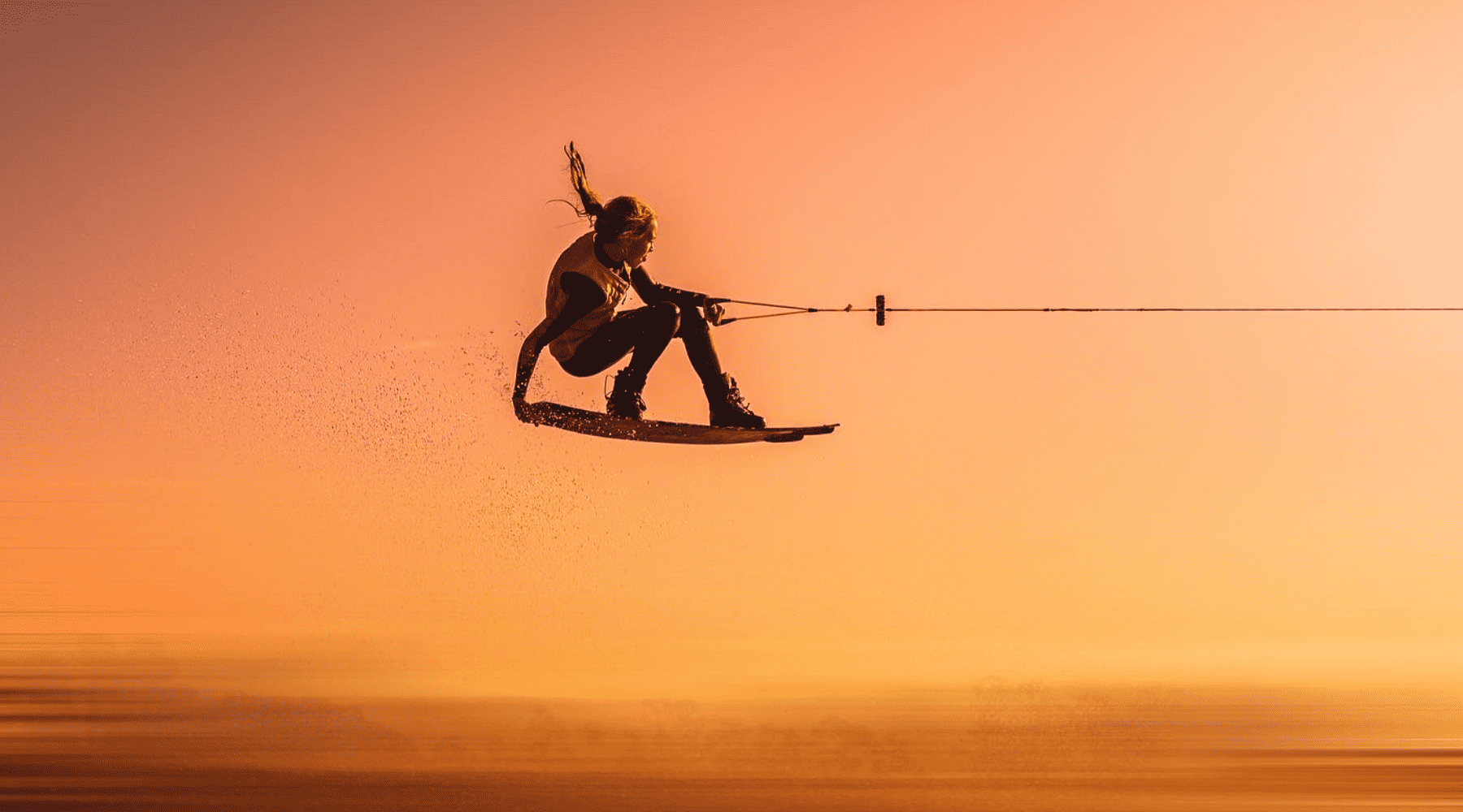 Kitt Smith wakeboarding panoramic angle