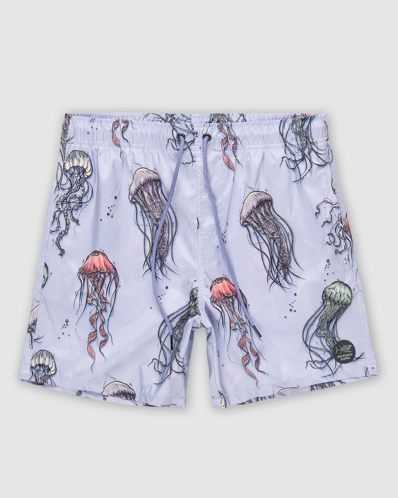 Psycho Jelly Fish Swim Shorts - Vibrant Oceanic Design – Psycho Tuna