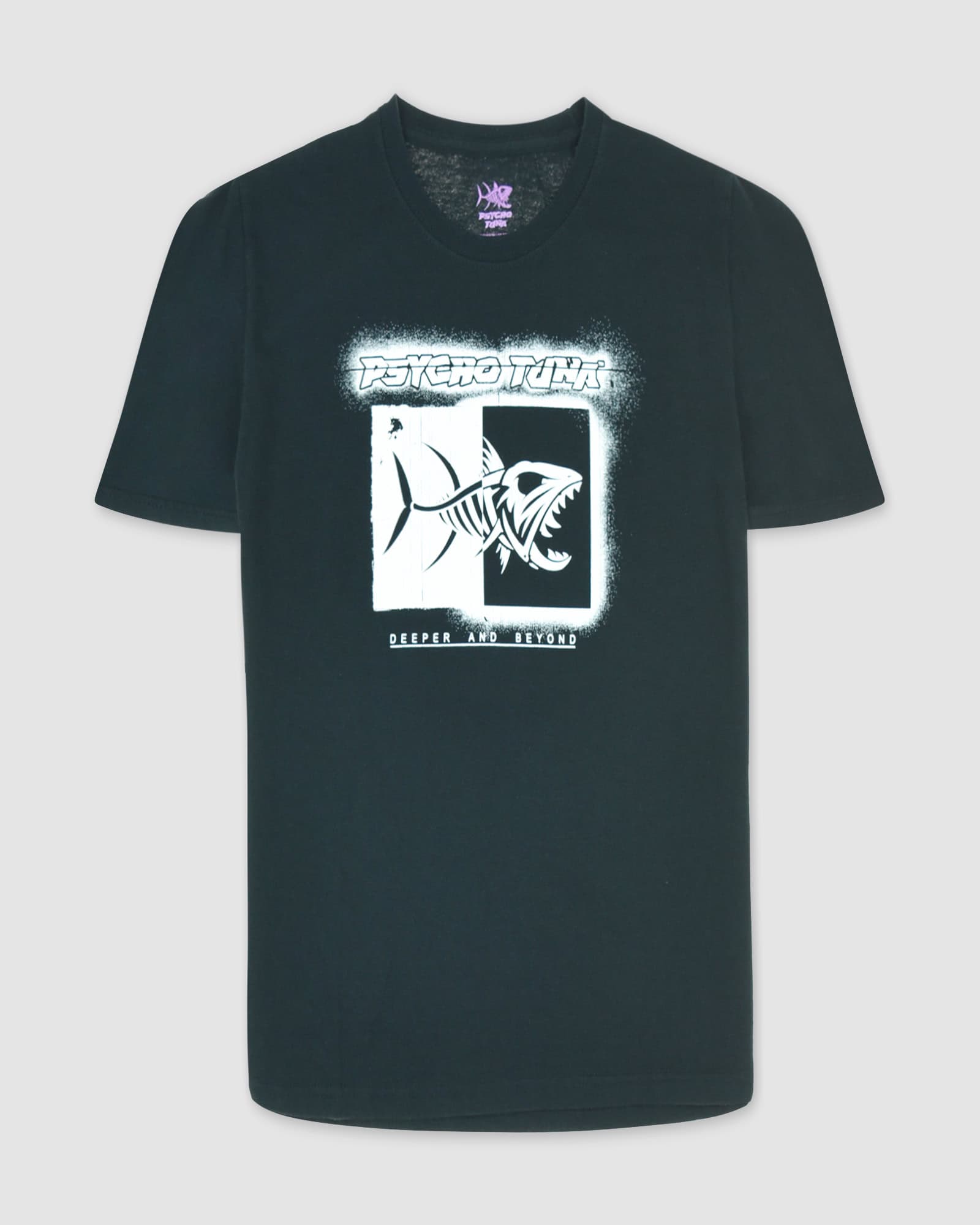 Logo Stencil Short Sleeve Graphic Tee – Psycho Tuna