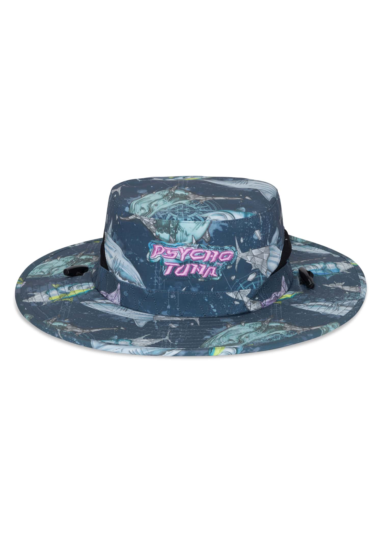 Geo Ocean Boonie Hat by Psycho Tuna - Sustainable, stylish headwear with sun protection.