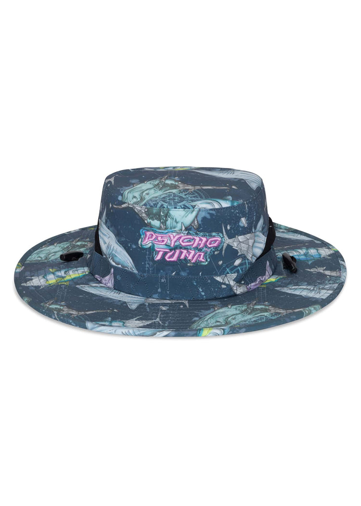 Geo Ocean Boonie Hat by Psycho Tuna - Sustainable, stylish headwear with sun protection.